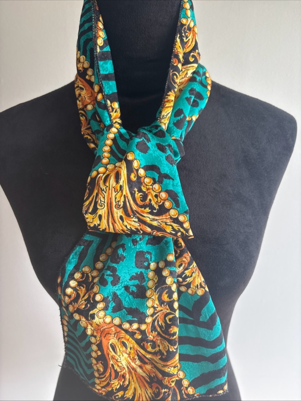 Vintage 80’s signature "Barocco" Style print scarf